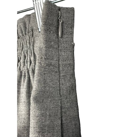 J CREW Mini Skirt Sidewalk City Heather Gray Wool Stretch sz 4 Comfort Pockets - Picture 5 of 11